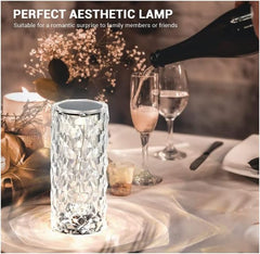 Romantic LED Rose Diamond Touch Lamps for Living Room Housewarming Gift (Remote & Touch